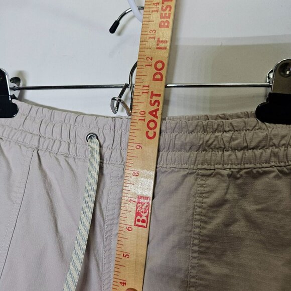 Vuori Womens Rip Stop Organic Cotton Elastic Waist Pants M Beige Cuffed Hem Gorp - Picture 8 of 11